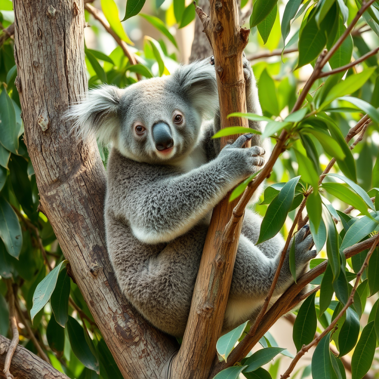 Koalas: The Sleepy Climbers of the Eucalyptus Forest