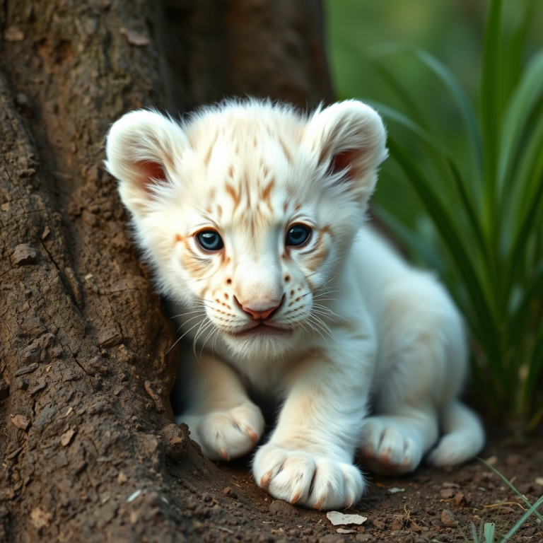 Rare Royalty: Small White Lion Cubs and Their Hidden World